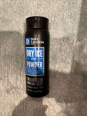 Duke Cannon Dry Ice Body Powder Trench Warfare 6 oz New